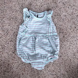 6-12 Months Baby Gap Girl Striped Romper Bubble